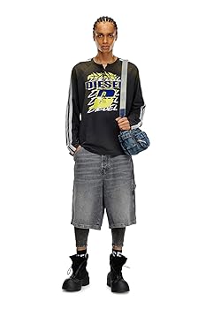 Amazon.co.jp: [ディーゼル] メンズ Tシャツ 長袖 ヘンリー